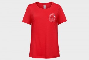 Koszulka Icebug Merino IX Damskie Czerwone | PL-VEUCAH806